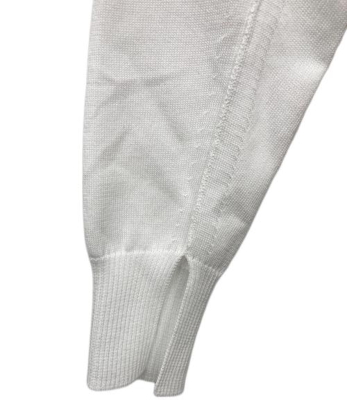 BLAMINK（ブラミンク）BLAMINK (ブラミンク) コットン14G Vネックカーディガン ホワイト サイズ:36の古着・服飾アイテム