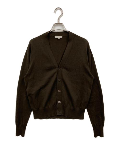 BLAMINK（ブラミンク）BLAMINK (ブラミンク) コットン14G Vネックカーディガン ブラウン サイズ:36の古着・服飾アイテム
