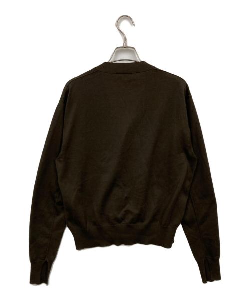 BLAMINK（ブラミンク）BLAMINK (ブラミンク) コットン14G Vネックカーディガン ブラウン サイズ:36の古着・服飾アイテム