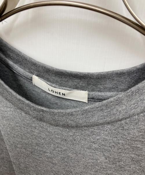 LOHEN（ローヘン）LOHEN (ローヘン) LAYERED SLIT-T-SHIRT グレー サイズ:Fの古着・服飾アイテム