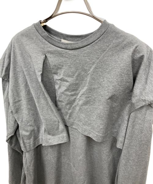 LOHEN（ローヘン）LOHEN (ローヘン) LAYERED SLIT-T-SHIRT グレー サイズ:Fの古着・服飾アイテム