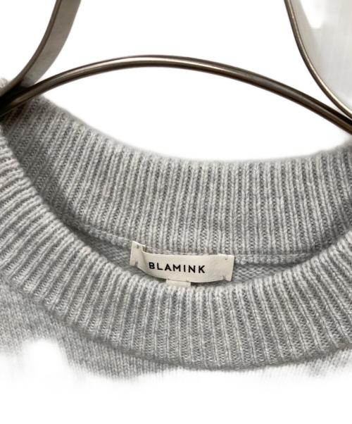 BLAMINK（ブラミンク）BLAMINK (ブラミンク) ウールカシミヤニットワンピース グレー サイズ:-38の古着・服飾アイテム