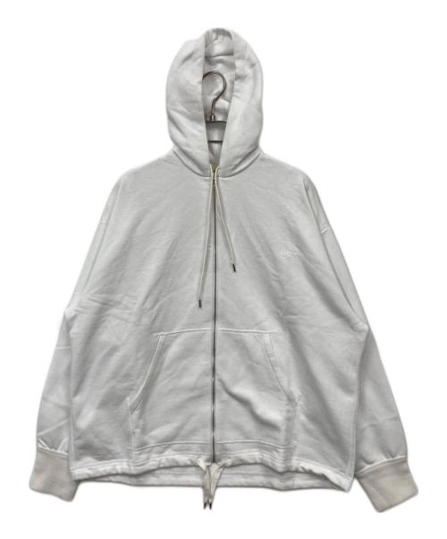 BLAMINK（ブラミンク）BLAMINK (ブラミンク) ジップパーカー ホワイトの古着・服飾アイテム