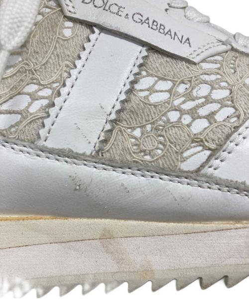 DOLCE & GABBANA（ドルチェ＆ガッバーナ）DOLCE & GABBANA (ドルチェ＆ガッバーナ) スニーカー ホワイト サイズ:38の古着・服飾アイテム