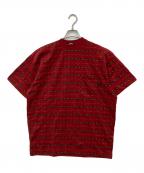 stussyステューシー）の古着「ジャガードTシャツ」｜レッド