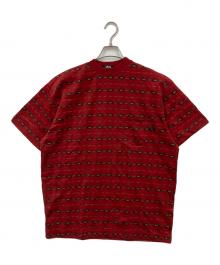 stussy（ステューシー）の古着「ジャガードTシャツ」｜レッド