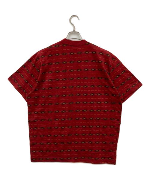 stussy（ステューシー）stussy (ステューシー) ジャガードTシャツ レッド サイズ:Mの古着・服飾アイテム