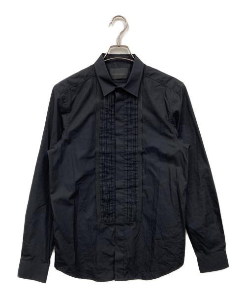 DIESEL Black Gold（ディーゼル ブラック ゴールド）DIESEL Black Gold (ディーゼル ブラック ゴールド) フリルシャツ ブラック サイズ:46の古着・服飾アイテム