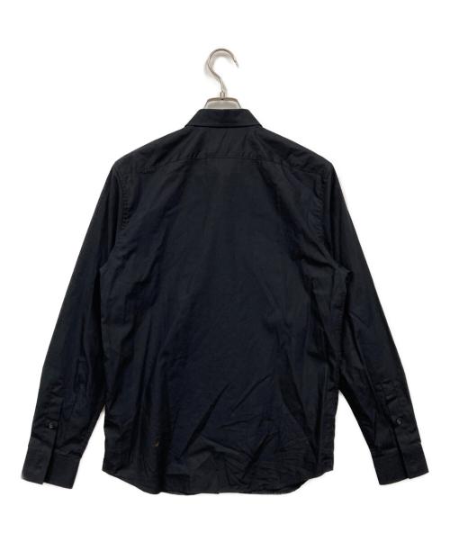 DIESEL Black Gold（ディーゼル ブラック ゴールド）DIESEL Black Gold (ディーゼル ブラック ゴールド) フリルシャツ ブラック サイズ:46の古着・服飾アイテム