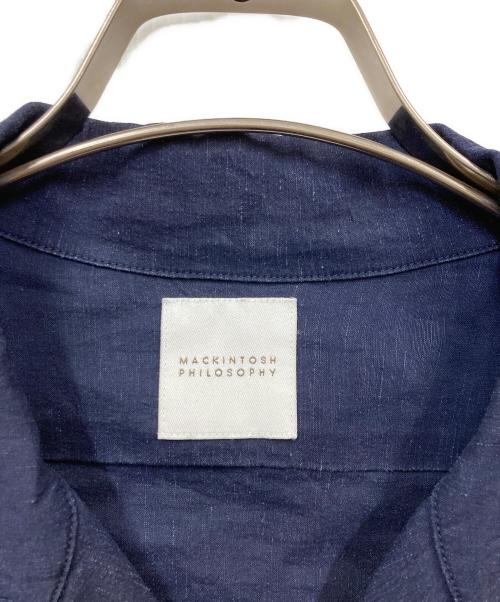 MACKINTOSH PHILOSOPHY（マッキントッシュ フィロソフィー）MACKINTOSH PHILOSOPHY (マッキントッシュ フィロソフィー) リネン混半袖シャツ ネイビー サイズ:38の古着・服飾アイテム