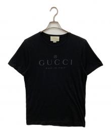 GUCCI（グッチ）の古着「トーナルロゴ クルーネックTシャツ」｜ブラック