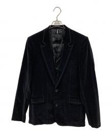 DIOR HOMME（ディオール オム）の古着「ベロアテーラードジャケット」｜ブラック