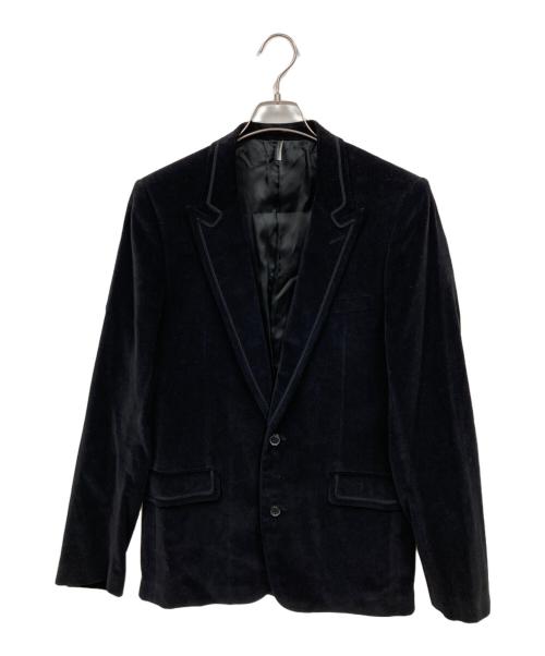 DIOR HOMME（ディオール オム）DIOR HOMME (ディオール オム) ベロアテーラードジャケット ブラック サイズ:48の古着・服飾アイテム