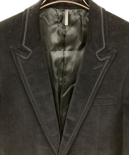 DIOR HOMME（ディオール オム）DIOR HOMME (ディオール オム) ベロアテーラードジャケット ブラック サイズ:48の古着・服飾アイテム