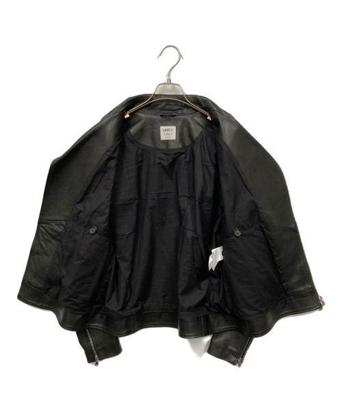 EMMETI（エンメティ）EMMETI (エンメティ) ラムスキンダブルライダースジャケット ブラック サイズ:48の古着・服飾アイテム