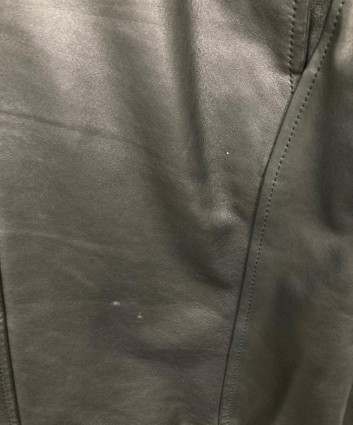 EMMETI（エンメティ）EMMETI (エンメティ) ラムスキンダブルライダースジャケット ブラック サイズ:48の古着・服飾アイテム