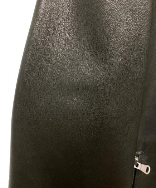 EMMETI（エンメティ）EMMETI (エンメティ) ラムスキンダブルライダースジャケット ブラック サイズ:48の古着・服飾アイテム