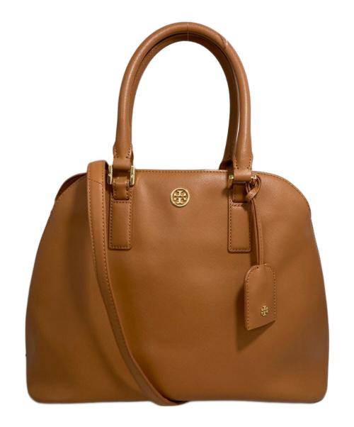 TORY BURCH（トリーバーチ）TORY BURCH (トリーバーチ) ロビンソン オープン ドーム サッチェル ベージュの古着・服飾アイテム