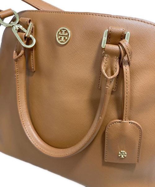 TORY BURCH（トリーバーチ）TORY BURCH (トリーバーチ) ロビンソン オープン ドーム サッチェル ベージュの古着・服飾アイテム