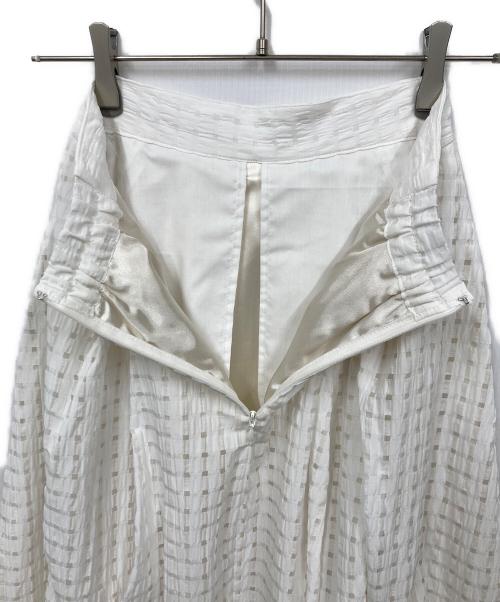 HER LIP TO（ハーリップトゥ）Her lip to (ハーリップトゥ) Sheer Check Volume Skirt ホワイト サイズ:5 未使用品の古着・服飾アイテム