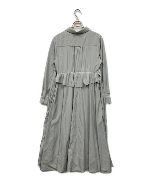 HER LIP TO（ハーリップトゥ）Her lip to (ハーリップトゥ) Peplum Poplin Shirt Dress グリーン サイズ:S 未使用品の古着・服飾アイテム