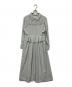 Her lip to（ハーリップトゥ）の古着「Peplum Poplin Shirt Dress」｜グリーン