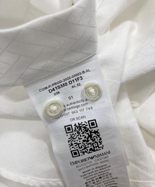 EMPORIO ARMANI（エンポリオ アルマーニ）EMPORIO ARMANI (エンポリオ アルマーニ) シャツ ホワイト サイズ:XLの古着・服飾アイテム