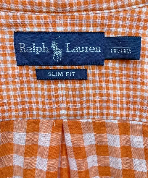 RALPH LAUREN（ラルフローレン）RALPH LAUREN (ラルフローレン) チェックシャツ オレンジ サイズ:Lの古着・服飾アイテム