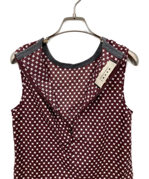 MARNI（マルニ）MARNI (マルニ) ノースリーブワンピース レッド サイズ:38の古着・服飾アイテム