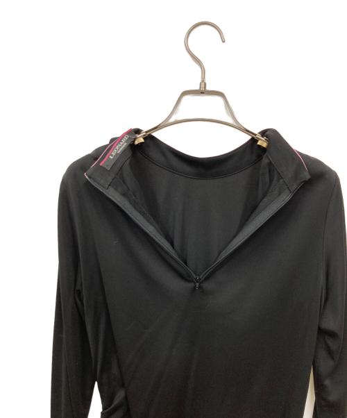 LEONARD FASHION（レオナールファッション）LEONARD FASHION (レオナールファッション) ギャザーデザインワンピース ブラック サイズ:40の古着・服飾アイテム