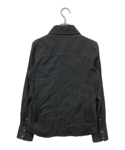 Vivienne Westwood（ヴィヴィアンウエストウッド）Vivienne Westwood (ヴィヴィアンウエストウッド) オーブ ストライプブラウス ブラック サイズ:2の古着・服飾アイテム
