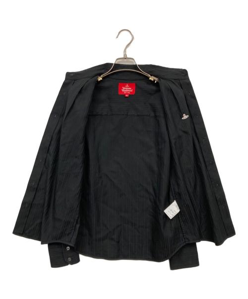 Vivienne Westwood（ヴィヴィアンウエストウッド）Vivienne Westwood (ヴィヴィアンウエストウッド) オーブ ストライプブラウス ブラック サイズ:2の古着・服飾アイテム