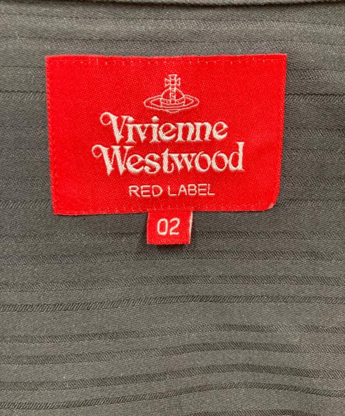 Vivienne Westwood（ヴィヴィアンウエストウッド）Vivienne Westwood (ヴィヴィアンウエストウッド) オーブ ストライプブラウス ブラック サイズ:2の古着・服飾アイテム