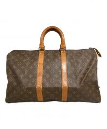 LOUIS VUITTON（ルイ ヴィトン）の古着「キーポル45/トラベルバッグ」｜ブラウン