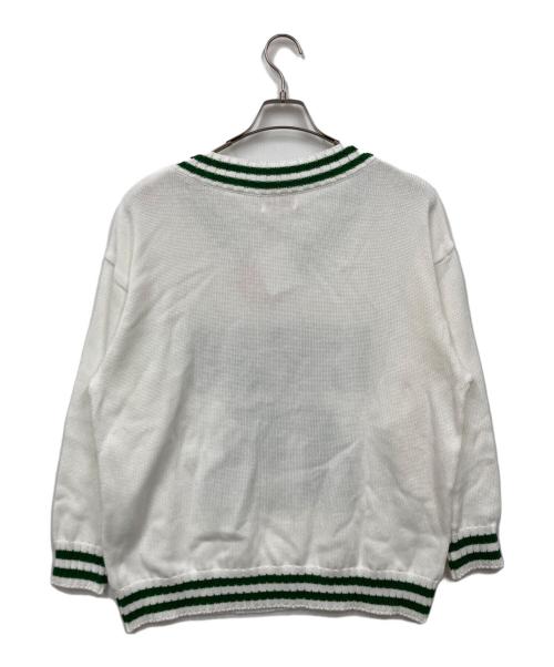 Hysteric Glamour（ヒステリックグラマー）Hysteric Glamour (ヒステリックグラマー) MAXIMUM ROCKジャカード チルデンオーバーサイズセーター ホワイト サイズ:FREE 未使用品の古着・服飾アイテム