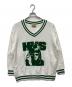 Hysteric Glamour（ヒステリックグラマー）の古着「MAXIMUM ROCKジャカード チルデンオーバーサイズセーター」｜ホワイト