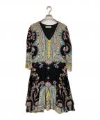 ETROエトロ）の古着「シルクワンピース」｜ブラック
