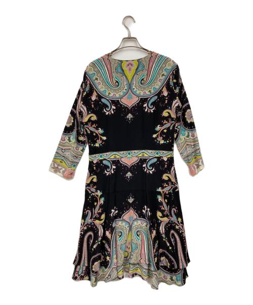 ETRO（エトロ）ETRO (エトロ) シルクワンピース ブラック サイズ:46の古着・服飾アイテム