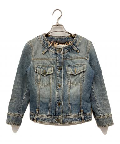 DOLCE&GABBANA(ドルチェ&ガッバーナ)激レア!!バイカラーレザーJK DOLCE&GABBANA(ドルチェ&ガッバーナ)激レア!!バイカラーレザーJK