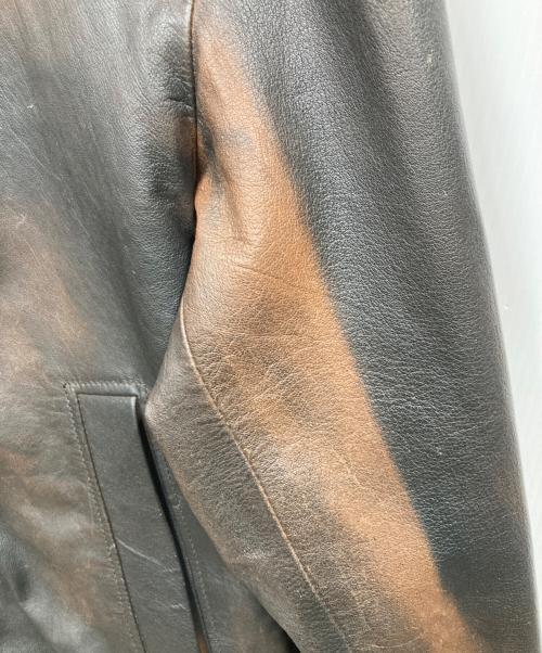 DOLCE & GABBANA（ドルチェ＆ガッバーナ）DOLCE & GABBANA (ドルチェ＆ガッバーナ) レザージャケット ブラウン サイズ:48の古着・服飾アイテム