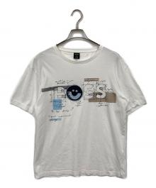 BOSS（ボス）の古着「デタッチャブルロゴバッジ コットンジャージー Tシャツ」｜ホワイト