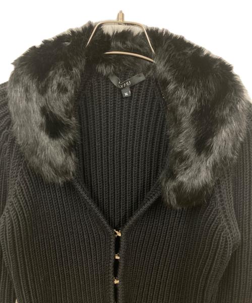 GUCCI（グッチ）GUCCI (グッチ) ラパンファーカーディガン ブラック サイズ:Mの古着・服飾アイテム