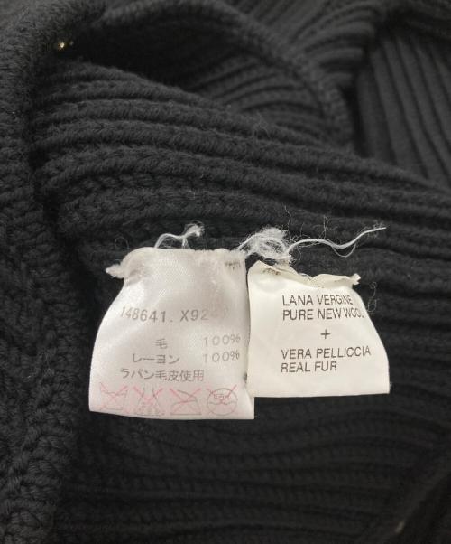 GUCCI（グッチ）GUCCI (グッチ) ラパンファーカーディガン ブラック サイズ:Mの古着・服飾アイテム