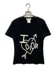 Christian Dior（クリスチャン ディオール）の古着「VネックTシャツ」｜ブラック