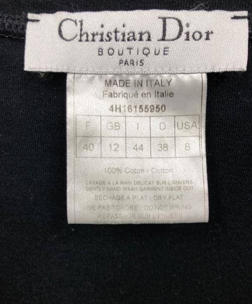 Christian Dior（クリスチャン ディオール）Christian Dior (クリスチャン ディオール) VネックTシャツ ブラック サイズ:38の古着・服飾アイテム