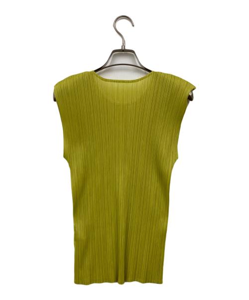 ISSEY MIYAKE（イッセイミヤケ）ISSEY MIYAKE (イッセイミヤケ) プリーツノースリーブブラウス イエロー サイズ:Mの古着・服飾アイテム
