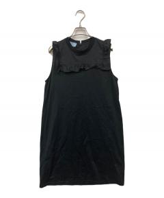 中古・古着通販】PRADA (プラダ) ノースリーブワンピース ブラック
