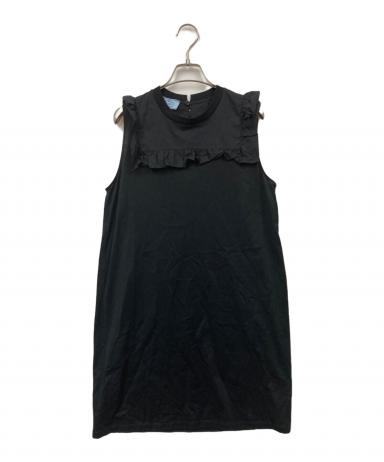 中古・古着通販】PRADA (プラダ) フリル ノースリーブワンピース