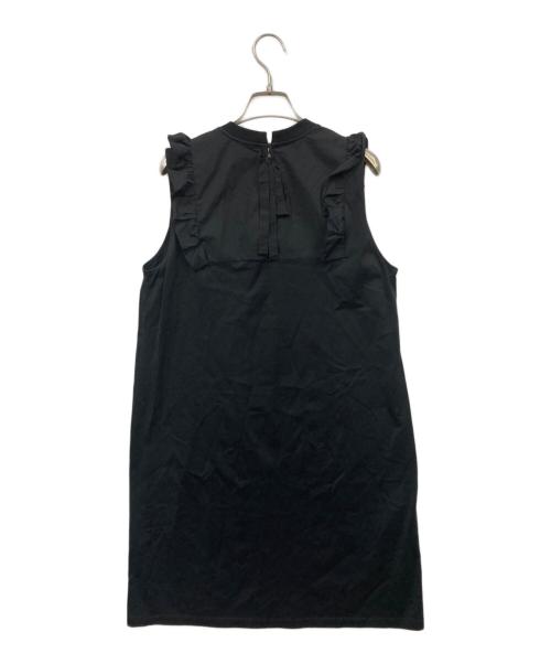 PRADA（プラダ）PRADA (プラダ) フリル ノースリーブワンピース ブラック サイズ:Mの古着・服飾アイテム