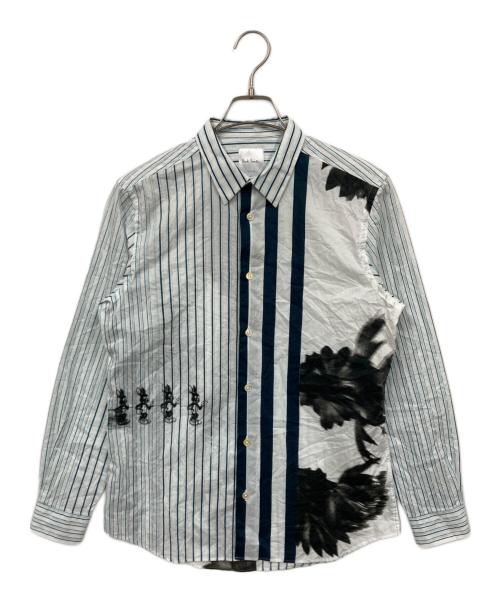 PAUL SMITH（ポールスミス）Paul Smith (ポールスミス) 柄シャツ スカイブルー サイズ:MEDIUMの古着・服飾アイテム